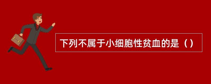 下列不属于小细胞性贫血的是（）