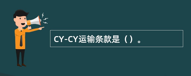 CY-CY运输条款是（）。