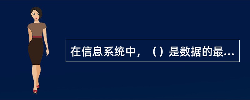 在信息系统中，（）是数据的最小组成单位。