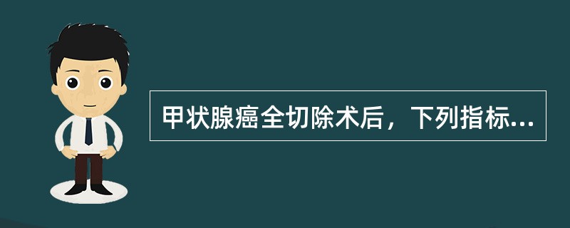 甲状腺癌全切除术后，下列指标中可提示转移灶存在可能的是（）