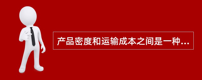 产品密度和运输成本之间是一种负向关系，即随产品密度的增加，运输成本逐渐降低。