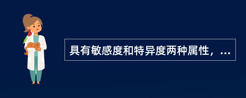 具有敏感度和特异度两种属性，评价两个试验一致性的是（）