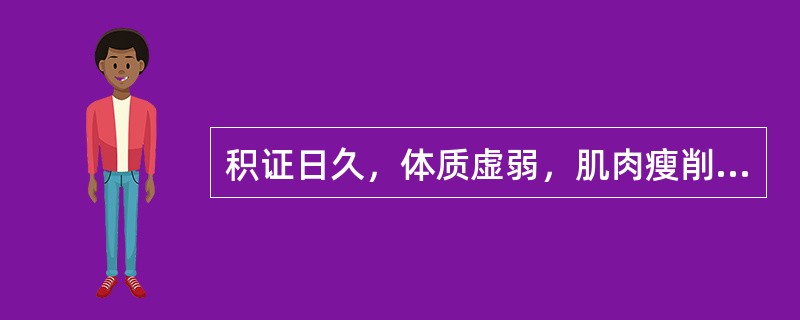 积证日久，体质虚弱，肌肉瘦削，神疲乏力，面肢水肿，面色萎黄，宜选用（）
