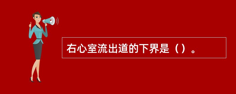 右心室流出道的下界是（）。