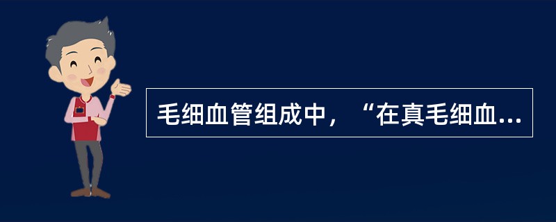 毛细血管组成中，“在真毛细血管的起始部常有平滑肌环绕”属于（）