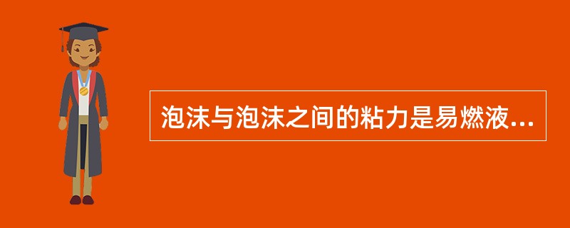 泡沫与泡沫之间的粘力是易燃液体的蒸汽无法穿过，当泡沫把液面全部覆盖后，就会形成空