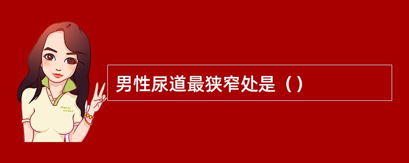 男性尿道最狭窄处是（）