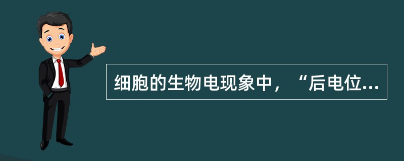 细胞的生物电现象中，“后电位中，再出现一段延续更长的缓慢波动”是指（）