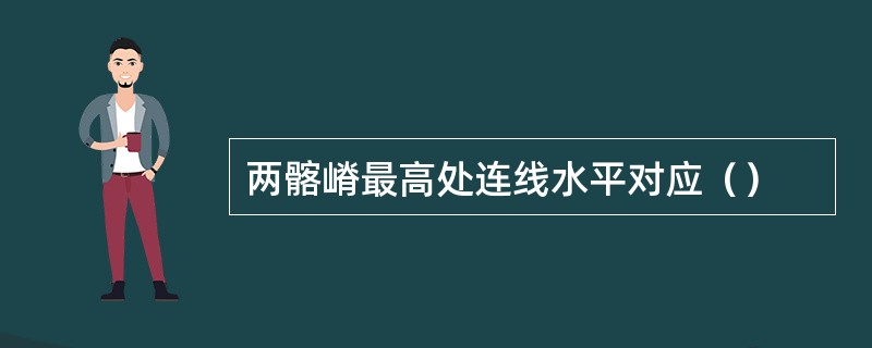 两髂嵴最高处连线水平对应（）