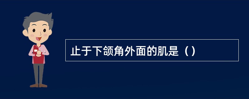 止于下颌角外面的肌是（）