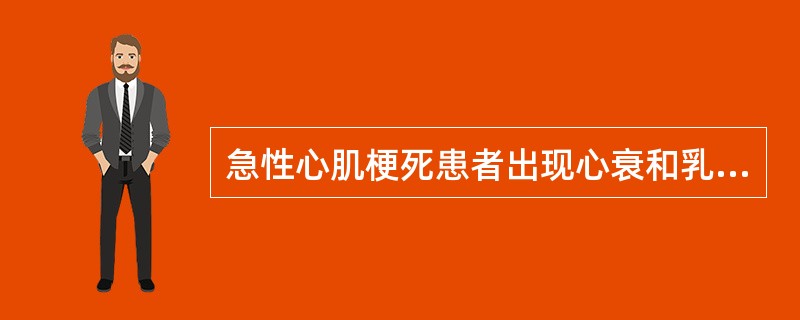 急性心肌梗死患者出现心衰和乳头肌断裂()急性心肌梗死患者发生室间隔穿孔()急性主