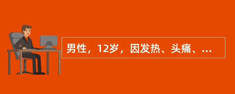 男性，12岁，因发热、头痛、右侧面颊肿痛2天入院。入院检查：急性病容，右侧面颊以