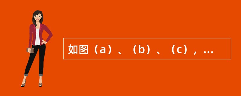 如图（a）、（b）、（c），分别求出杆件AC、BC受力大小与性质，并判别哪种结构