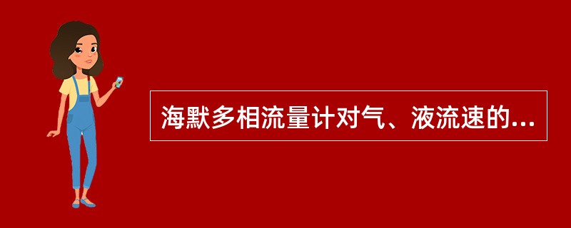 海默多相流量计对气、液流速的测定是根据（）测量原理