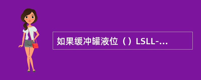 如果缓冲罐液位（）LSLL-A2064的设定值，将引起报警信号