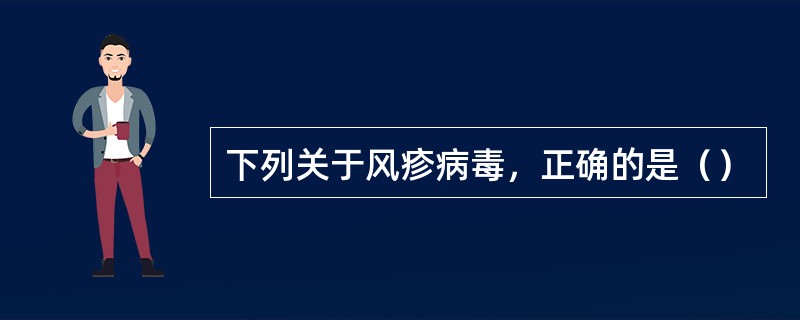 下列关于风疹病毒，正确的是（）