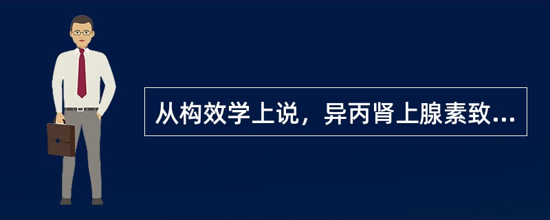 从构效学上说，异丙肾上腺素致心律失常主要是由于（）