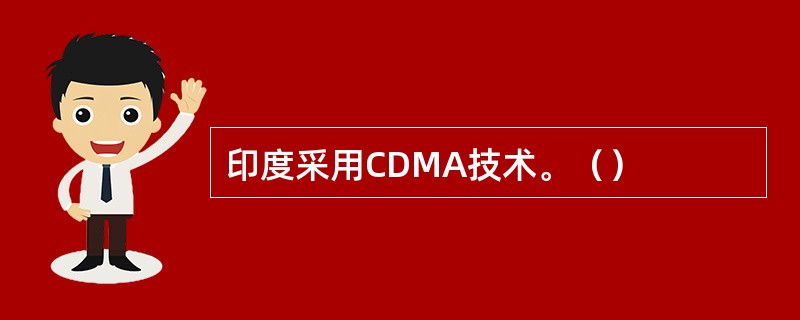 印度采用CDMA技术。（）