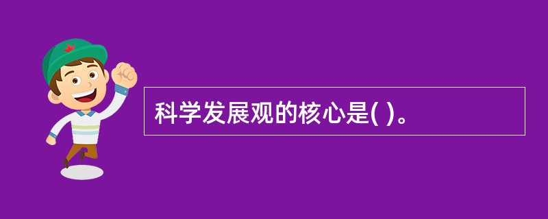 科学发展观的核心是( )。