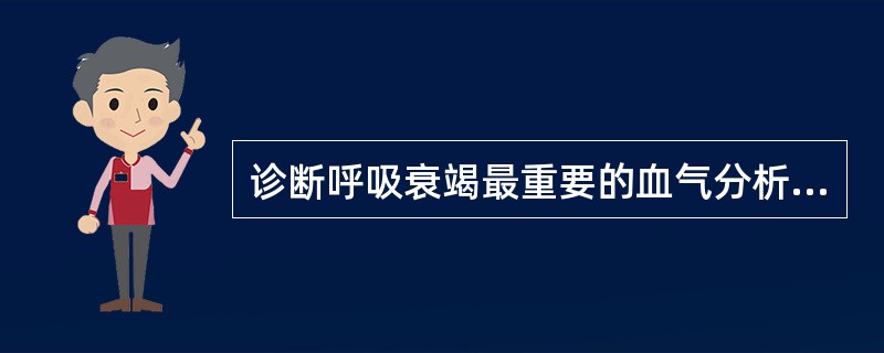 诊断呼吸衰竭最重要的血气分析指标是