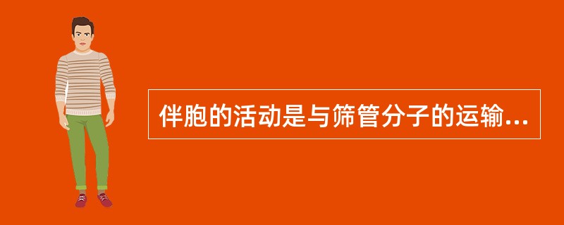 伴胞的活动是与筛管分子的运输功能有着密切的关系。()