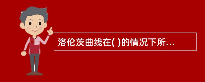 洛伦茨曲线在( )的情况下所代表的收入分配平等程度更高。