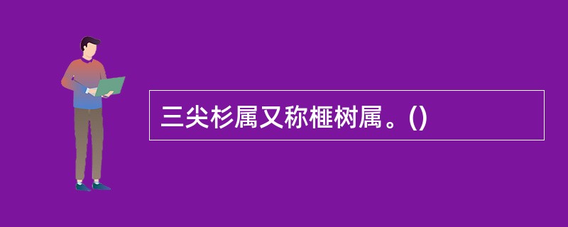 三尖杉属又称榧树属。()