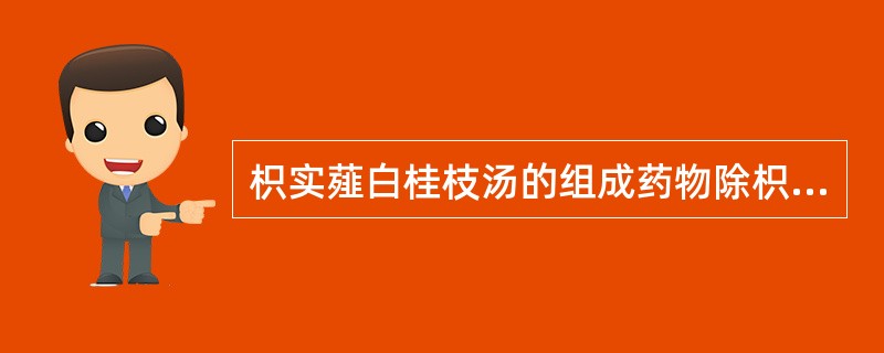 枳实薤白桂枝汤的组成药物除枳实、薤白、桂枝外,还有