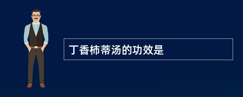 丁香柿蒂汤的功效是