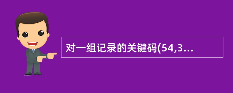 对一组记录的关键码(54,36,72,15,40,38,91)进行堆排序时,初始