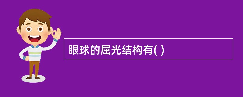 眼球的屈光结构有( )