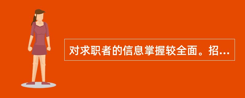 对求职者的信息掌握较全面。招聘成功率高的员工招募方式是( )。