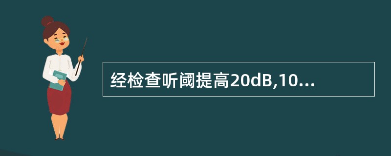 经检查听阈提高20dB,10~20小时后恢复听力,属何种类型听力损害