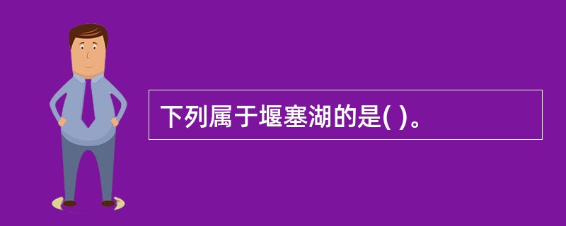 下列属于堰塞湖的是( )。