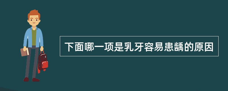 下面哪一项是乳牙容易患龋的原因