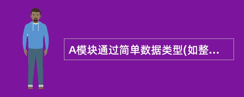 A模块通过简单数据类型(如整型)参数访问B模块,该参数在B模块内用于数据计算,