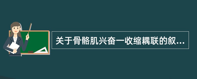 关于骨骼肌兴奋一收缩耦联的叙述,错误的有哪些( )。