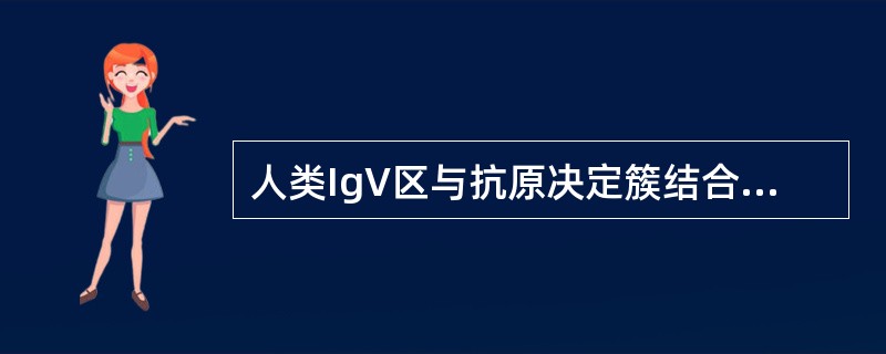 人类IgV区与抗原决定簇结合区是( )。A、CDR1区B、CDR2区C、CDR3