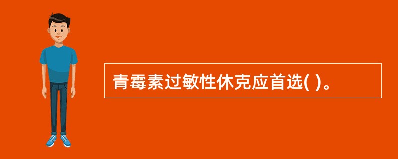 青霉素过敏性休克应首选( )。