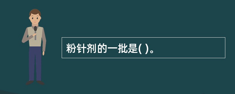 粉针剂的一批是( )。