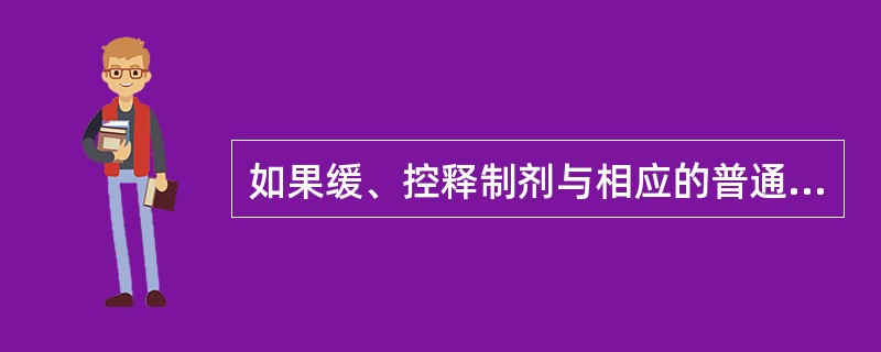 如果缓、控释制剂与相应的普通制剂生物等效,即相对生物利用度为普通制剂的( )。