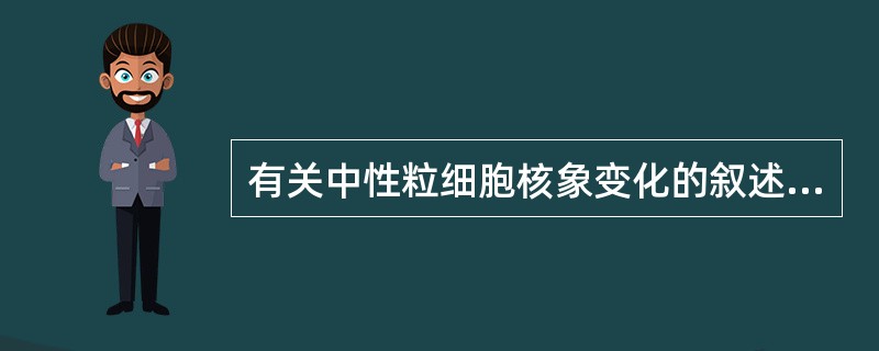 有关中性粒细胞核象变化的叙述,错误的是