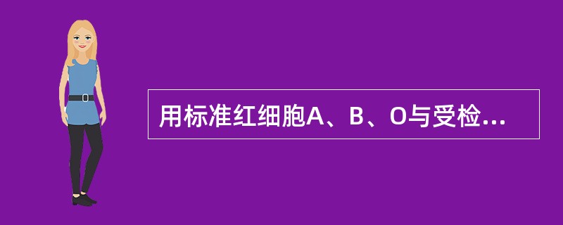 用标准红细胞A、B、O与受检者血清反应均为不凝集,受检者血型为