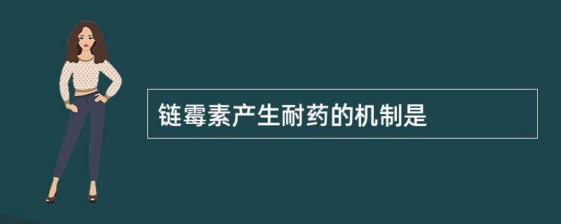 链霉素产生耐药的机制是