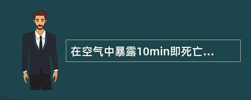 在空气中暴露10min即死亡的细菌为