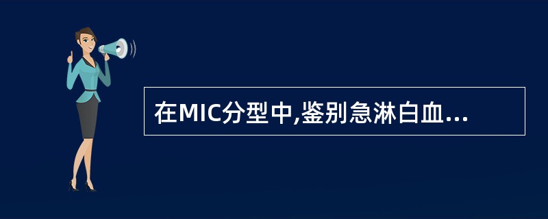 在MIC分型中,鉴别急淋白血病亚型最重要的是