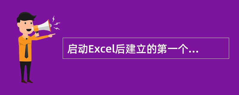 启动Excel后建立的第一个空白工作簿的扩展名有( )。