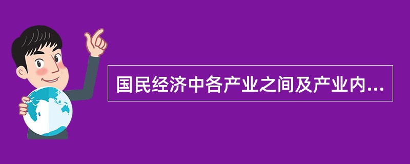 国民经济中各产业之间及产业内部各部门之问的比例关系和结合状况称为( )。