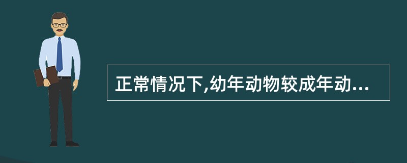 正常情况下,幼年动物较成年动物体温稍高。()