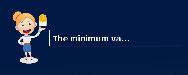 The minimum value of the function y=√(x2